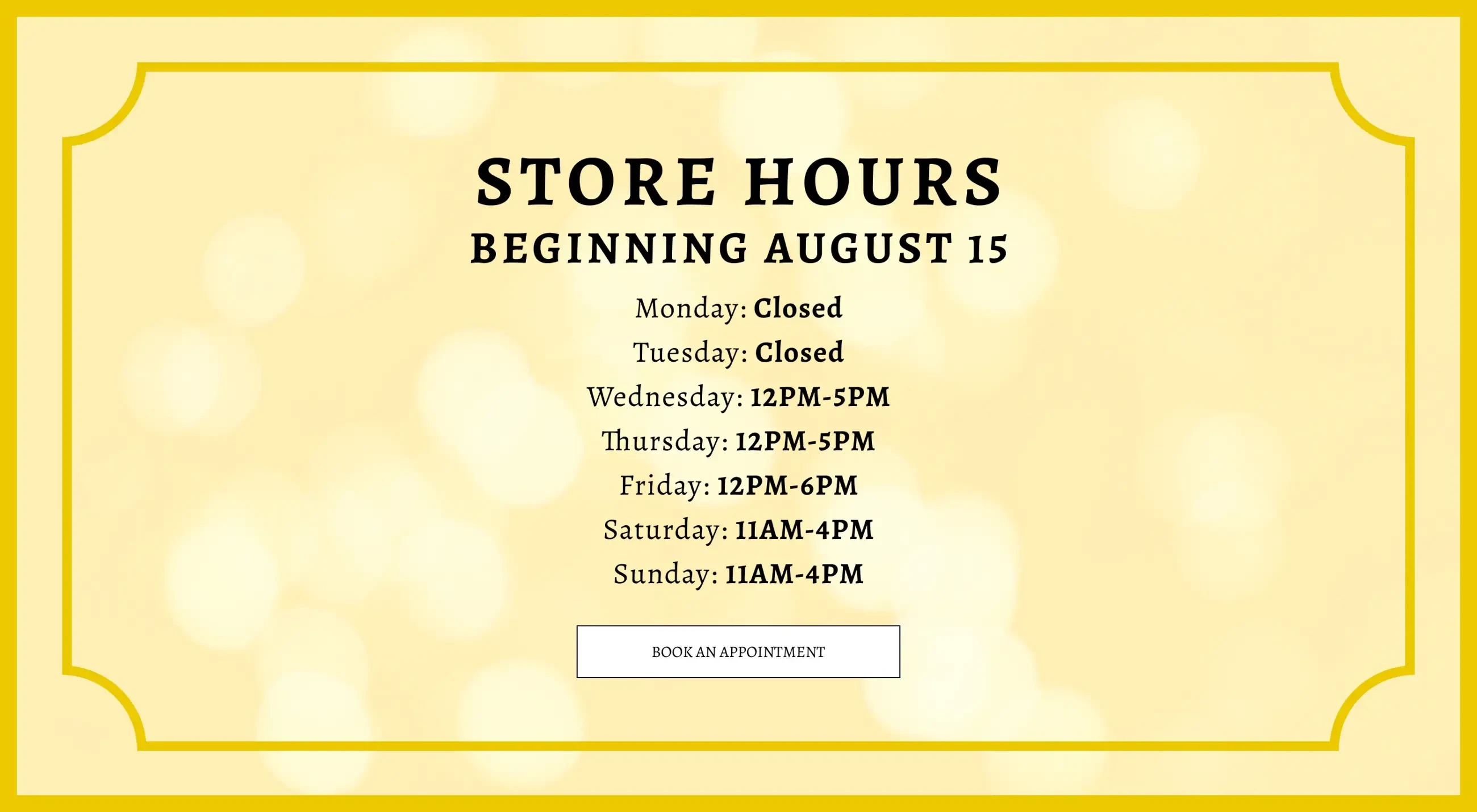 New Summer Hours